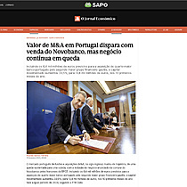 Valor de M&A em Portugal dispara com venda do Novobanco, mas negcio continua em queda